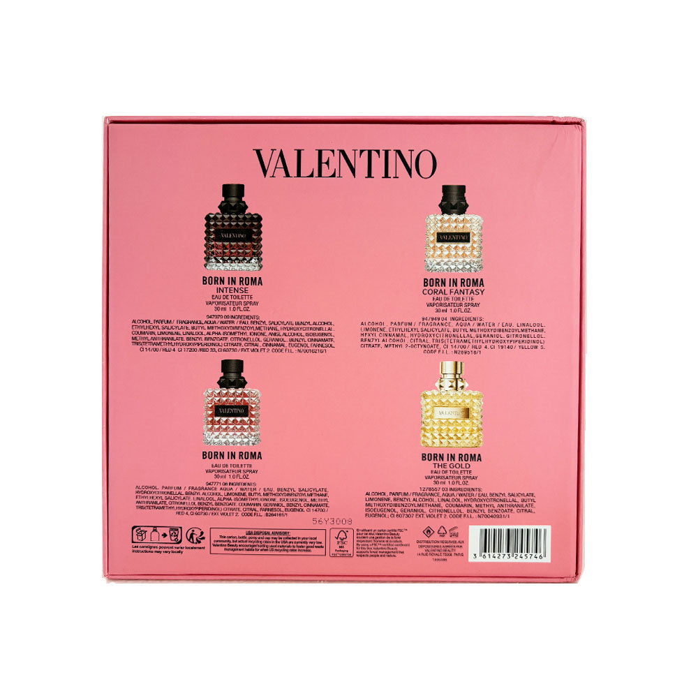 Valentino Born in Roma Coffret 4 × 30ml – Idée Cadeau Luxe pour Femme