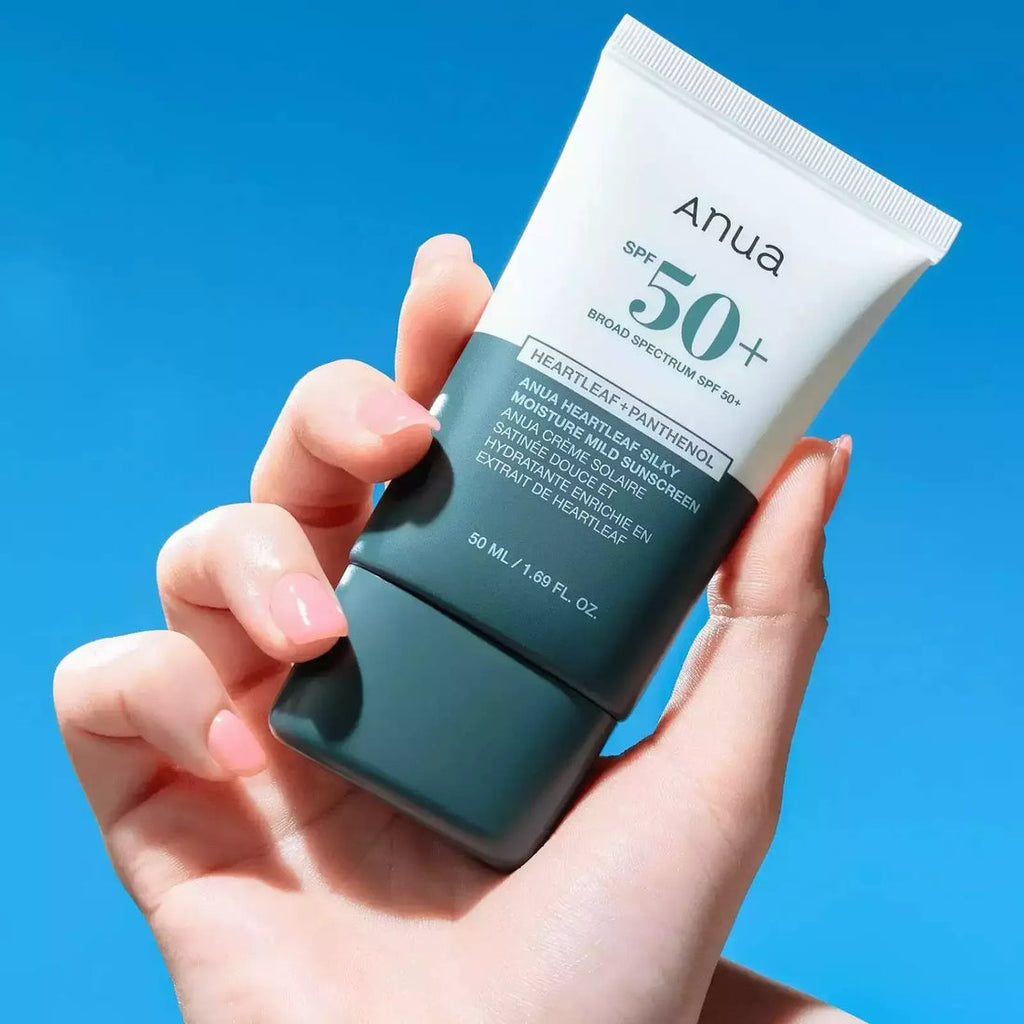 Anua Heartleaf Silky Moisture Sun Cream SPF50+ PA++++ – Protection et Hydratation pour Peaux Sensibles