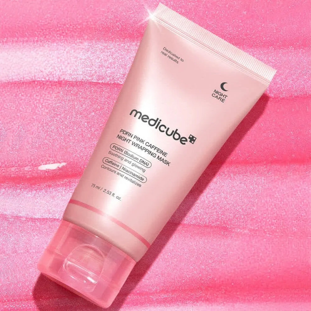 Medicube PDRN Pink Caffeine Night Wrapping Mask – 75 ml | Masque de Nuit Éclat & Hydratation