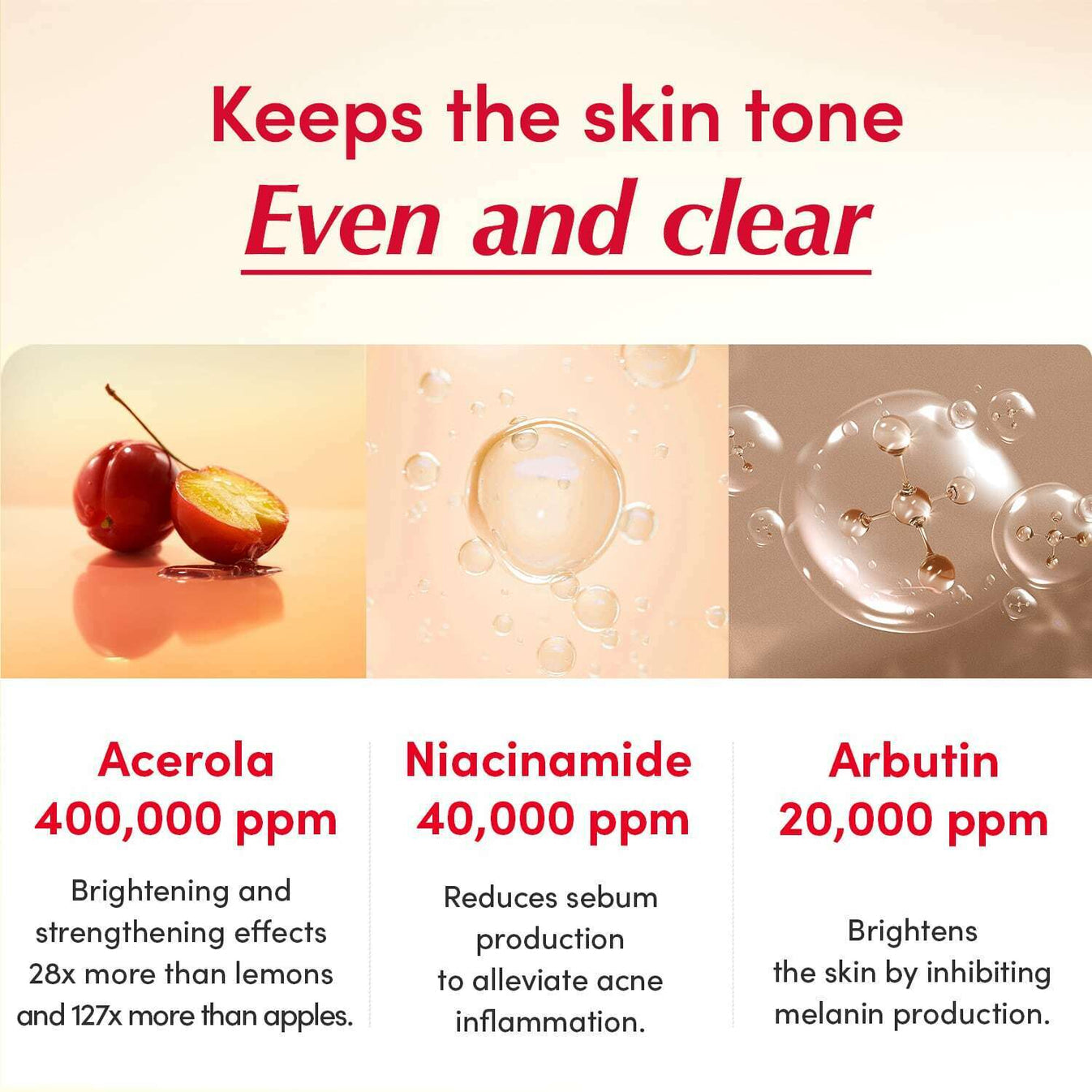 Equalberry Brightening Vitamin Serum for Skin Brightening and Spot Correction - 30ml