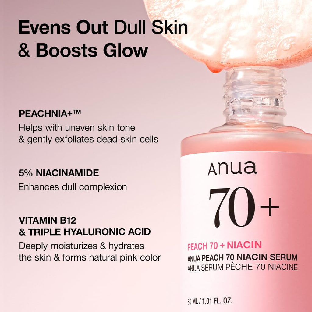 anua peach 70 % sérum de niacine (30 ml)