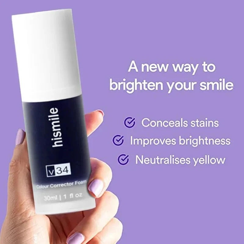 Hismile V34 Tooth Whitening Mousse – Mousse Blanchissante & Correction de Couleur