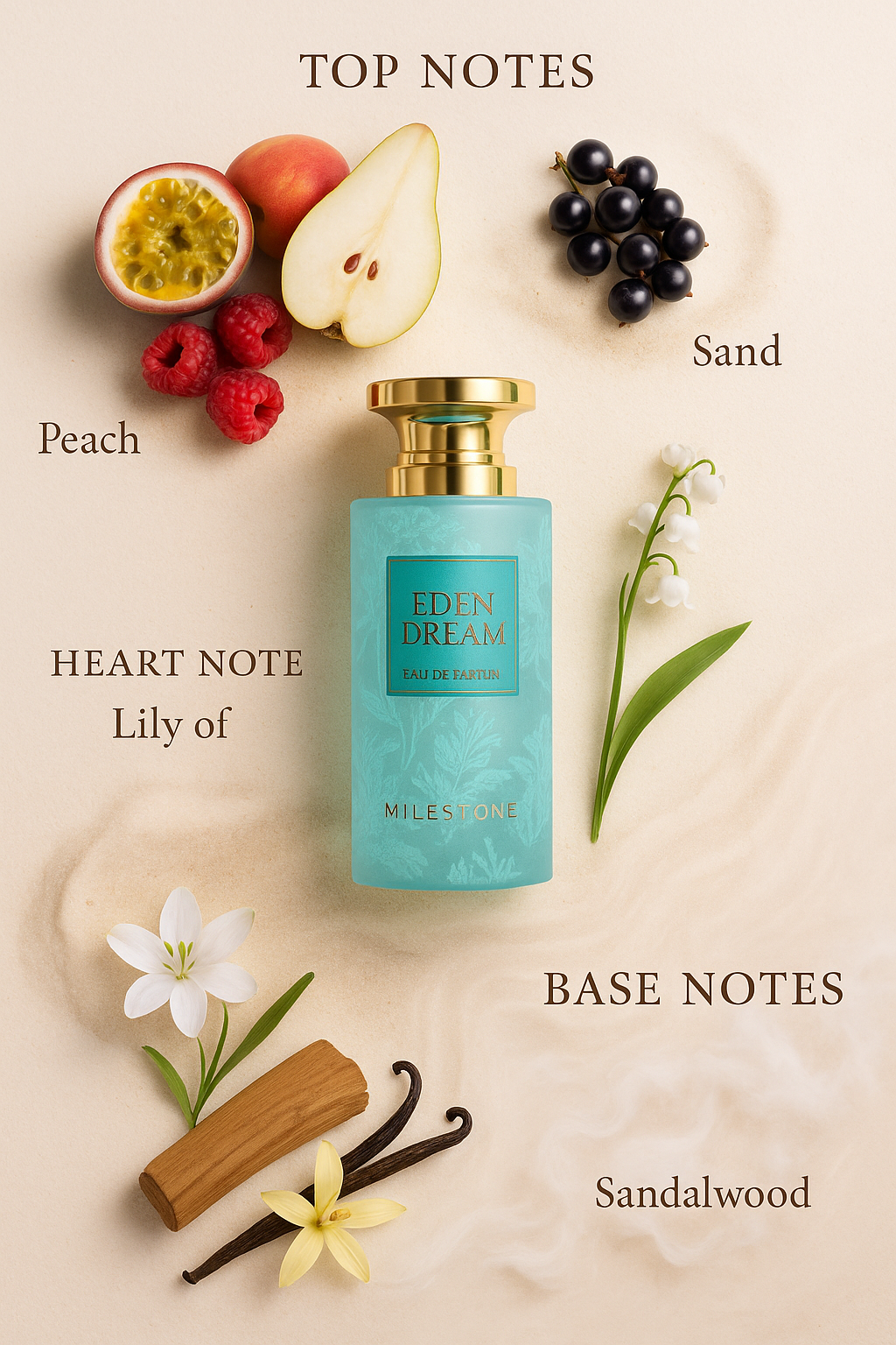 Milestone Eden Dream Eau de Parfum 100ml – Parfum Féminin Floral & Fruité Élégant