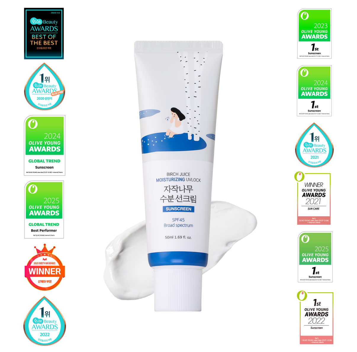 Round Lab Birch Juice Moisturizing Sun Cream SPF50+ PA++++ – Protection & Hydratation (50ml)