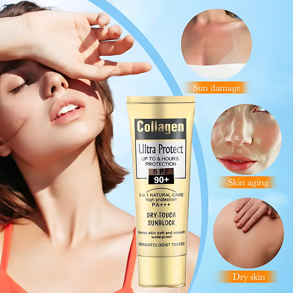 Collagen Ultra Protect Dry-Touch Sunblock SPF 90+ PA+++ 100ml – Protection Solaire Haute Performance