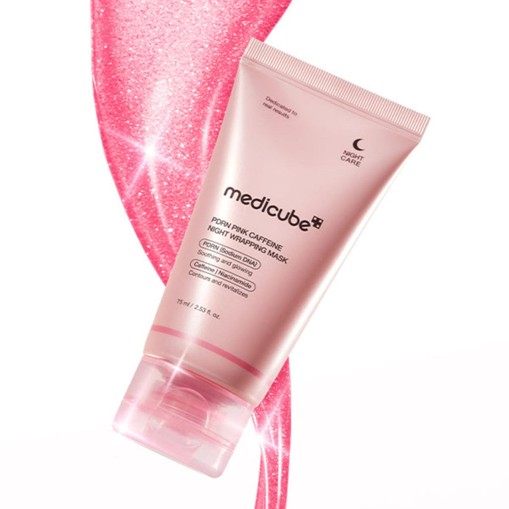 Medicube PDRN Pink Caffeine Night Wrapping Mask – 75 ml | Masque de Nuit Éclat & Hydratation