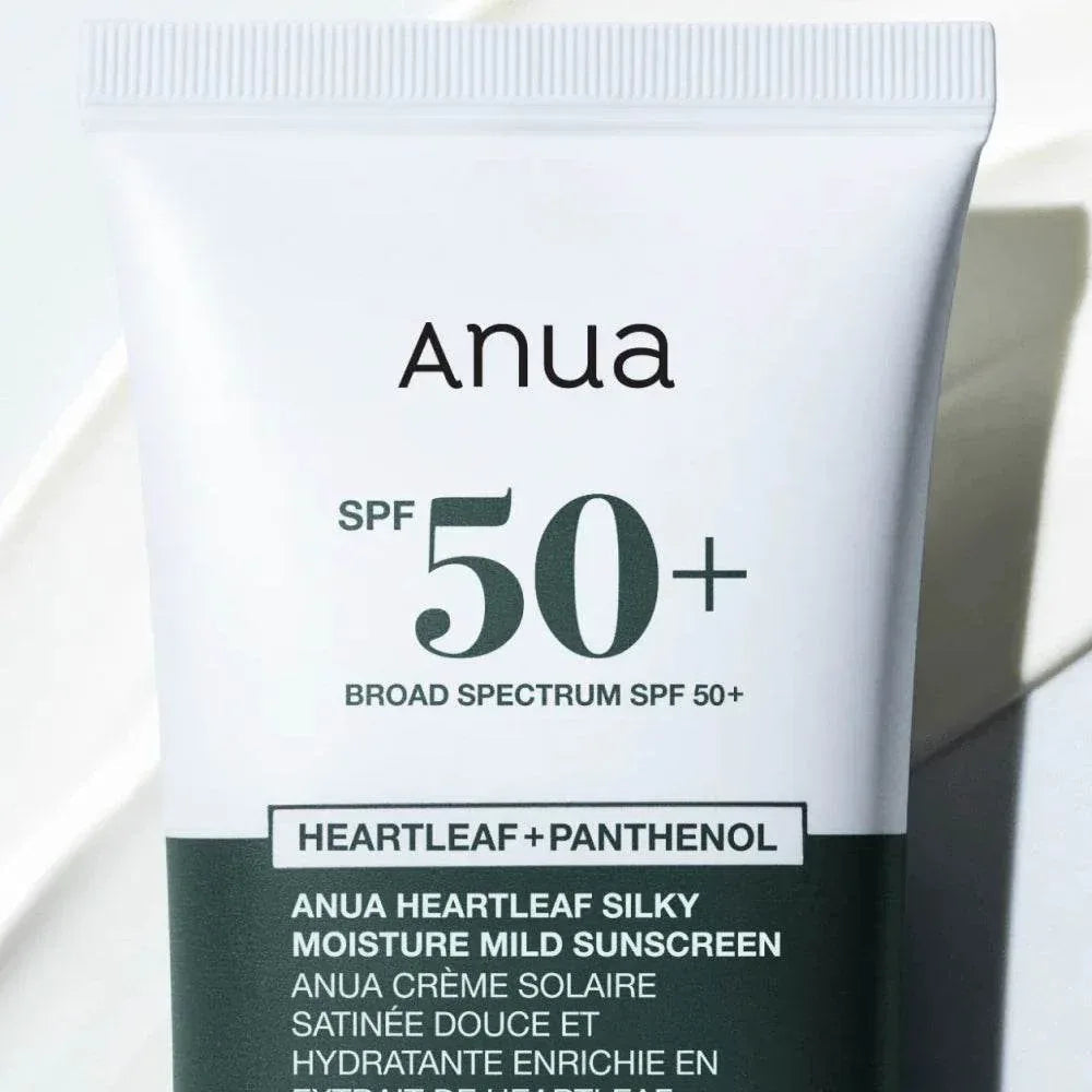 Anua Heartleaf Silky Moisture Sun Cream SPF50+ PA++++ – Protection et Hydratation pour Peaux Sensibles
