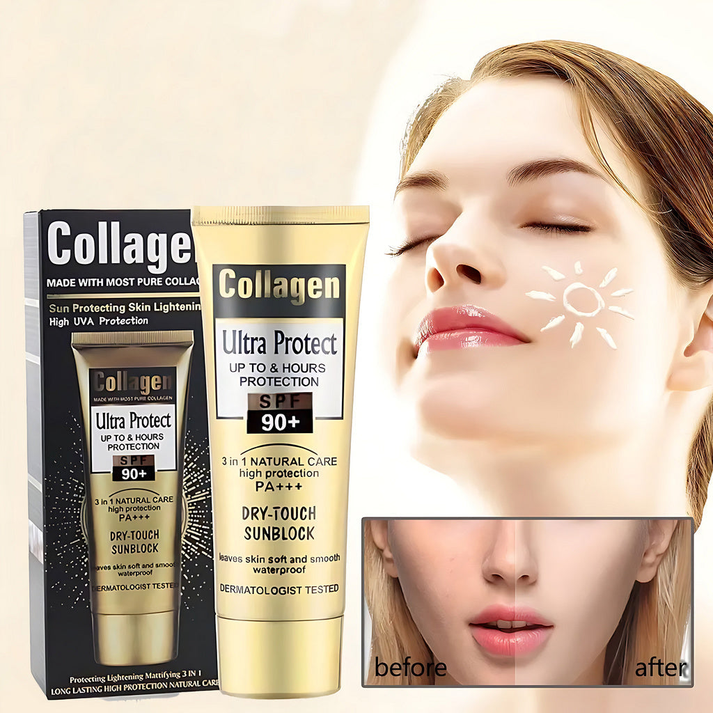 Collagen Ultra Protect Dry-Touch Sunblock SPF 90+ PA+++ 100ml – Protection Solaire Haute Performance