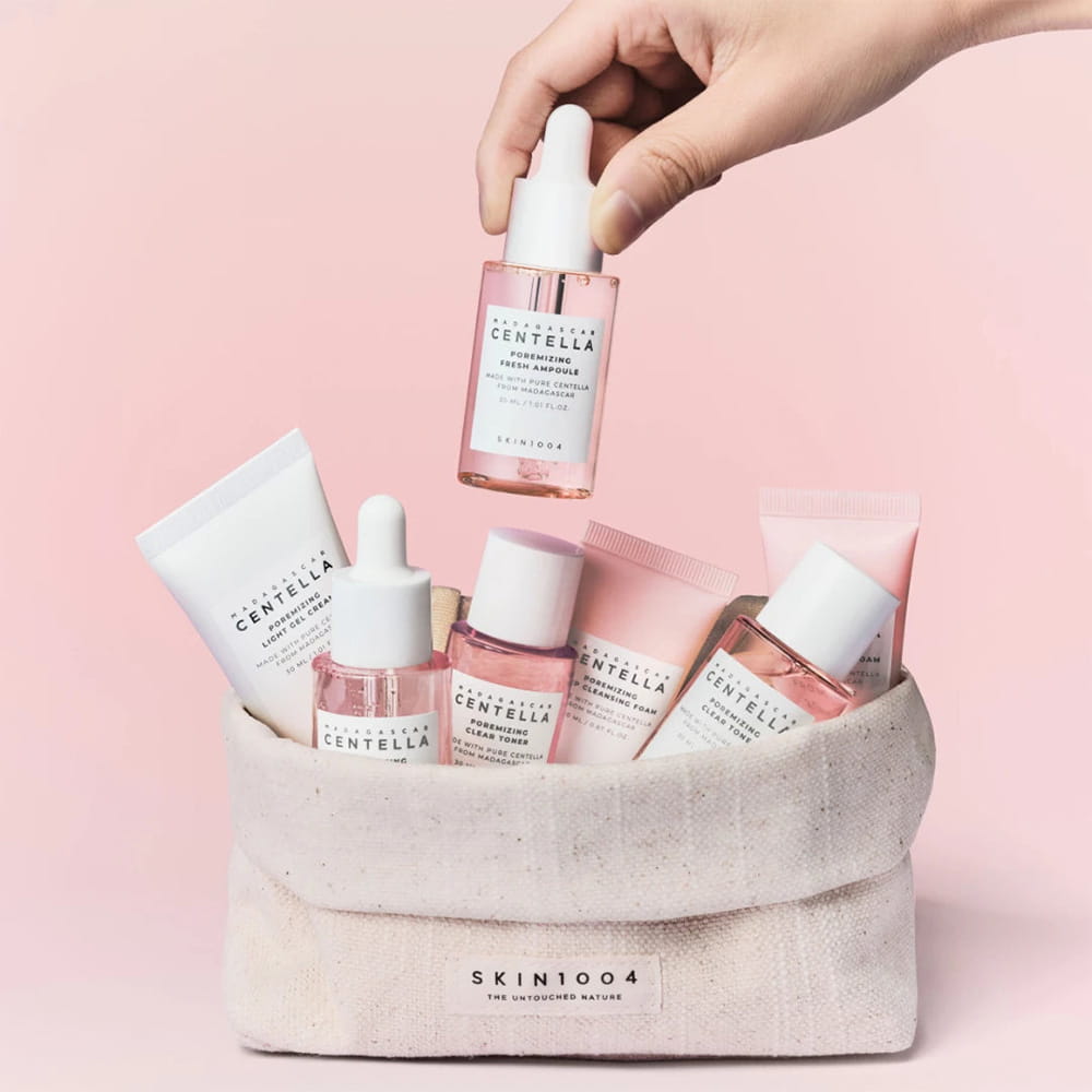 SKIN1004 Madagascar Centella Poremizing Travel Kit – Routine Anti-Pores 4 Étapes