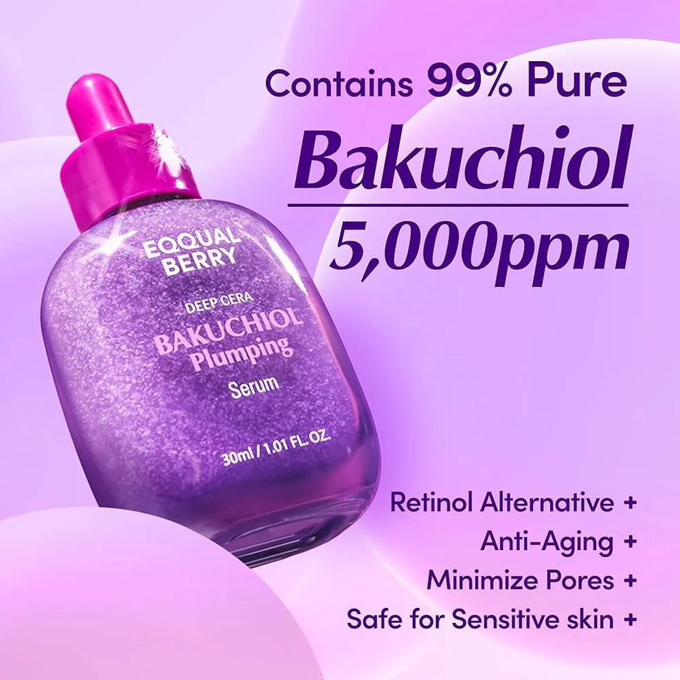 Equalberry Bakuchiol Serum for Thickening, Firming and Hydrating Skin - 30ml