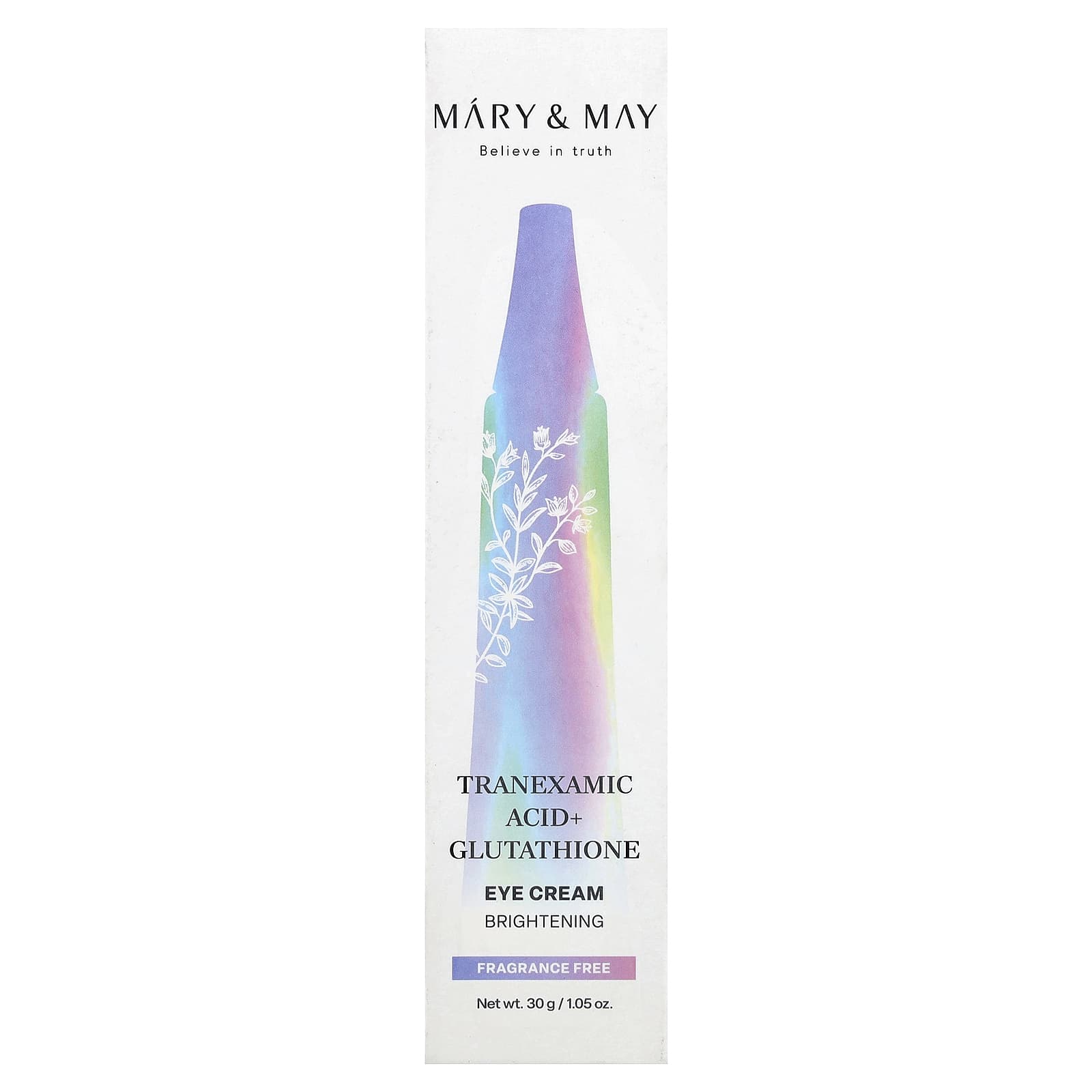 Mary & May Tranexamic Acid + Glutathione Eye Cream 30g – Soin Contour des Yeux Éclat & Anti-Cernes