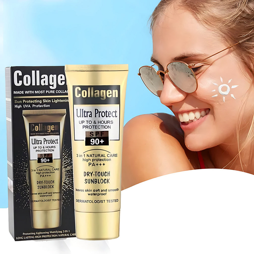 Collagen Ultra Protect Dry-Touch Sunblock SPF 90+ PA+++ 100ml – Protection Solaire Haute Performance