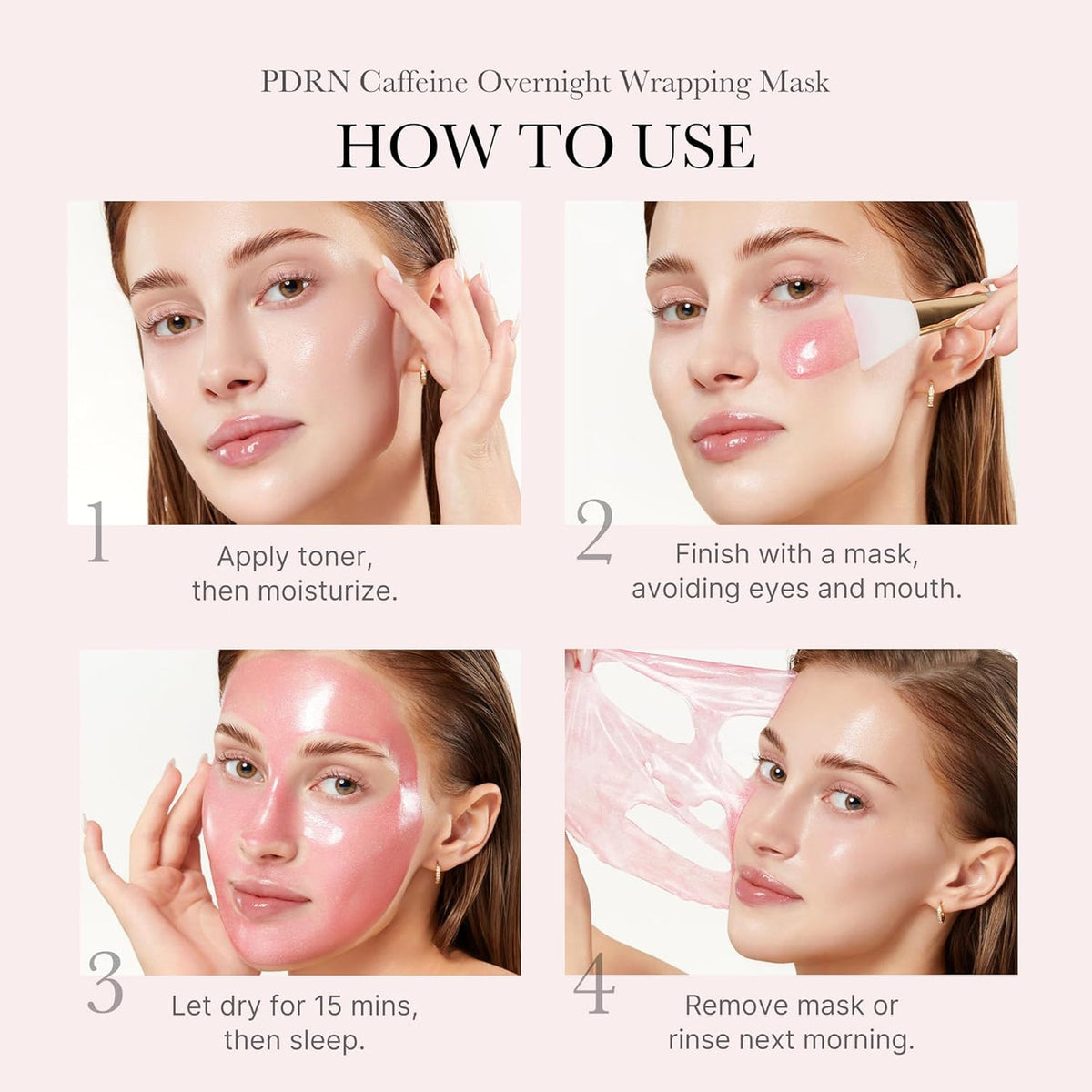 Medicube PDRN Pink Caffeine Night Wrapping Mask – 75 ml | Masque de Nuit Éclat & Hydratation