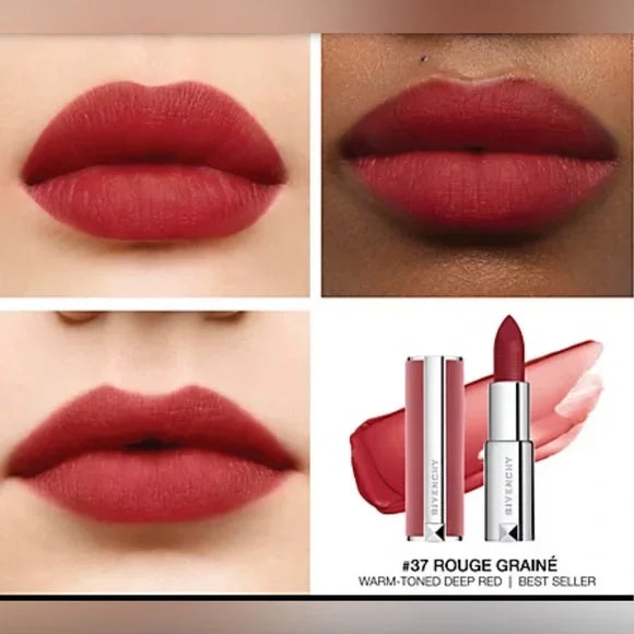 GIVENCHY Mini Le Rouge Lipstick Set Rouge Interdit/ Carmin Escapin/ Rouge Grainé/ Rouge Infusé 4 X 0.05 oz/ 1