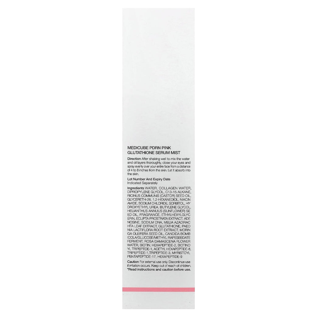 Medicube PDRN Pink Glutathione Serum Mist 100 ml – Brume Sérum Éclat Hydratante