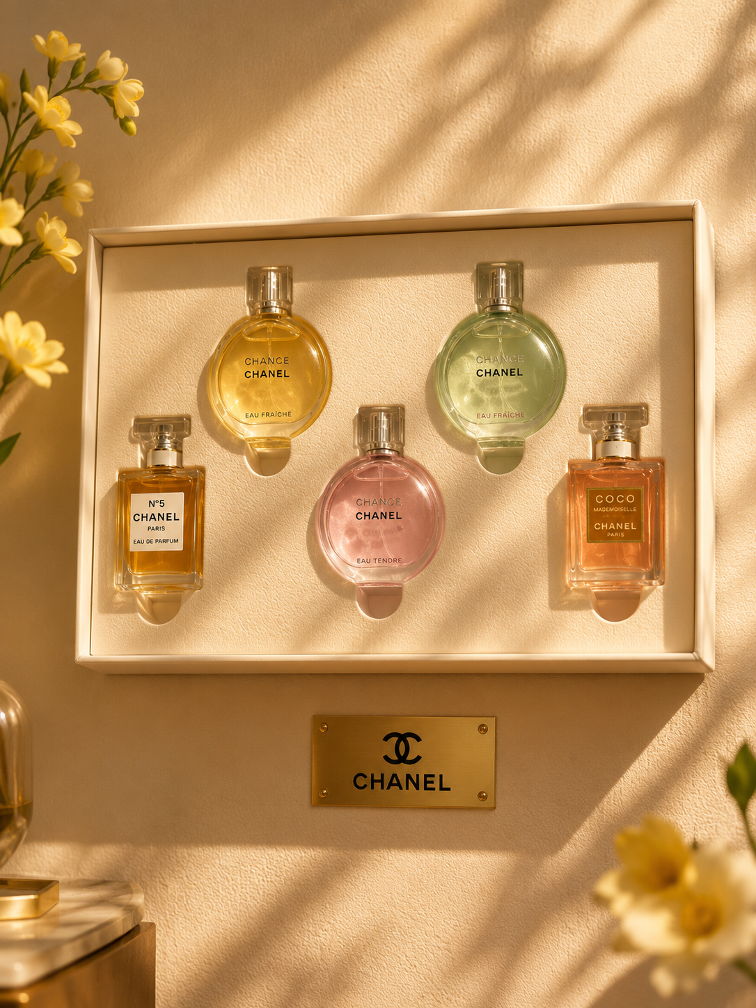 Coffret Cadeau Chanel Parfum Miniature – 5 pièces – 7,5 ml / 0,25 oz