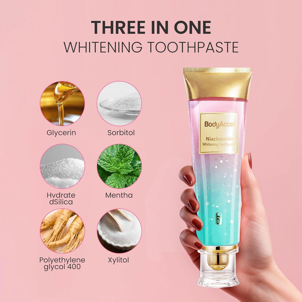 Bodyaccel Toothpaste (Niacinamide Whitening)