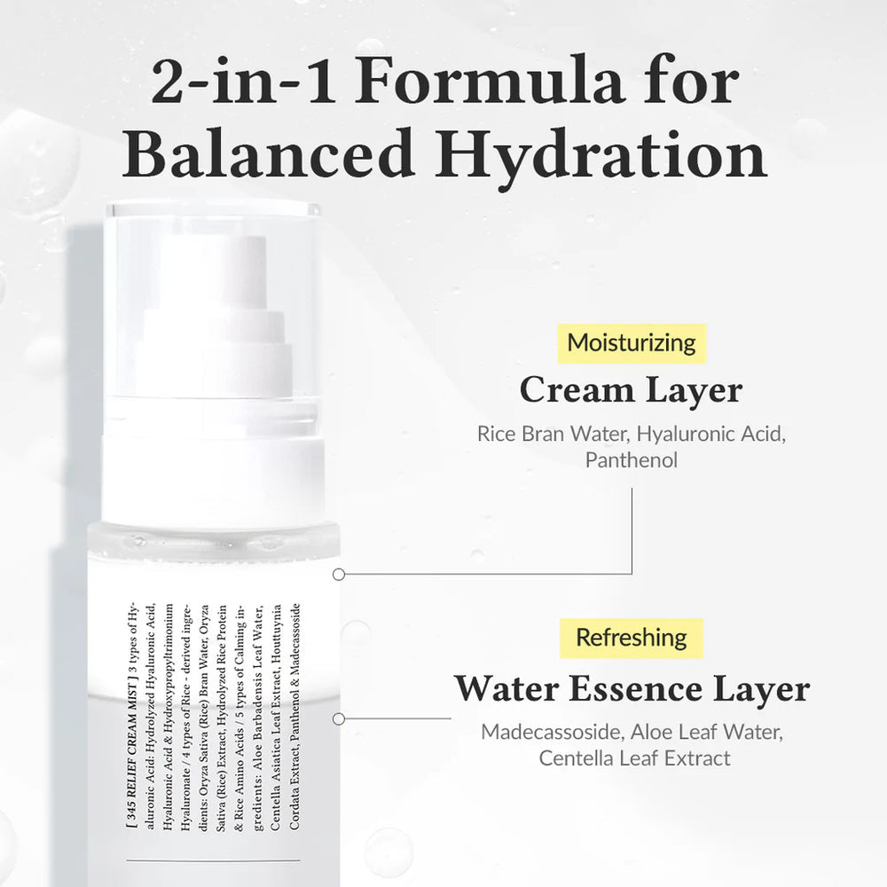 Dr. Althea 345 Relief Cream Mist – Brume Hydratante & Apaisante 2-en-1
