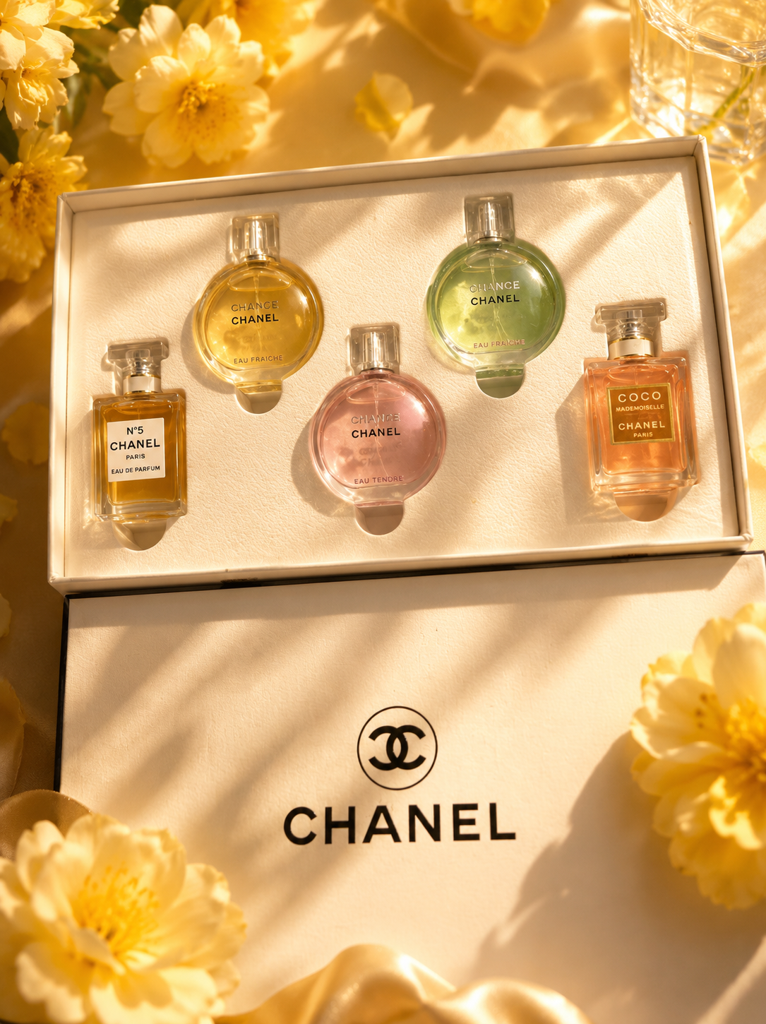 Coffret Cadeau Chanel Parfum Miniature – 5 pièces – 7,5 ml / 0,25 oz