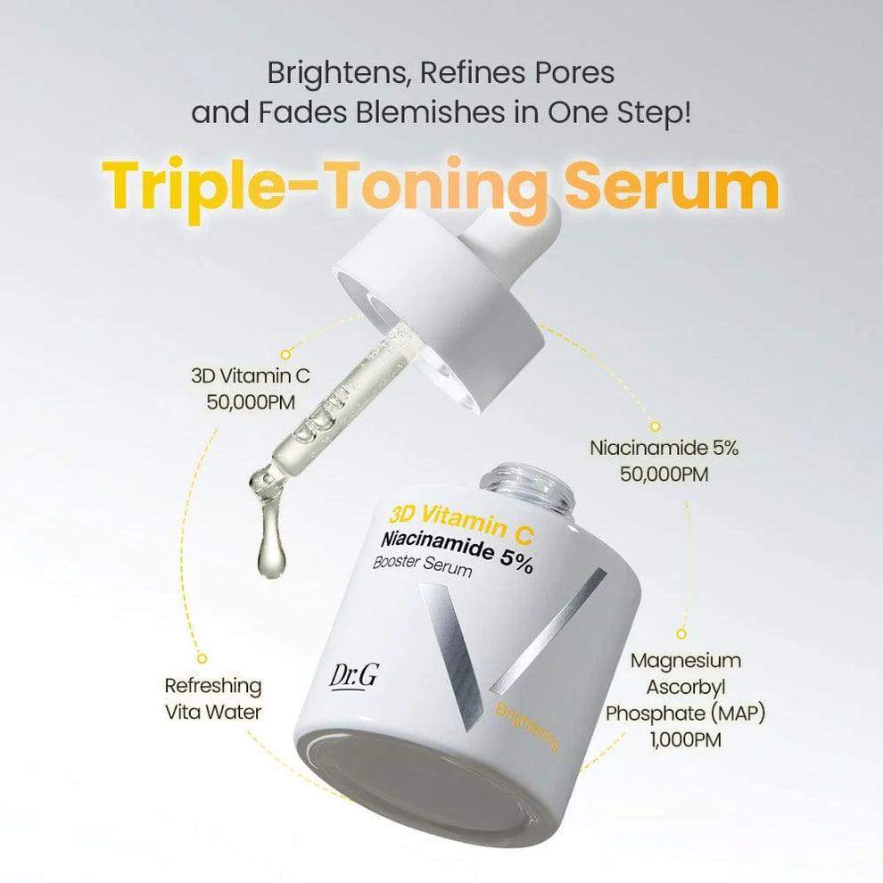 Dr.G Niacinamide 10% BHA Zinc Serum 30 ml – Sérum Anti-Points Noirs, Boutons & Pores Dilatés