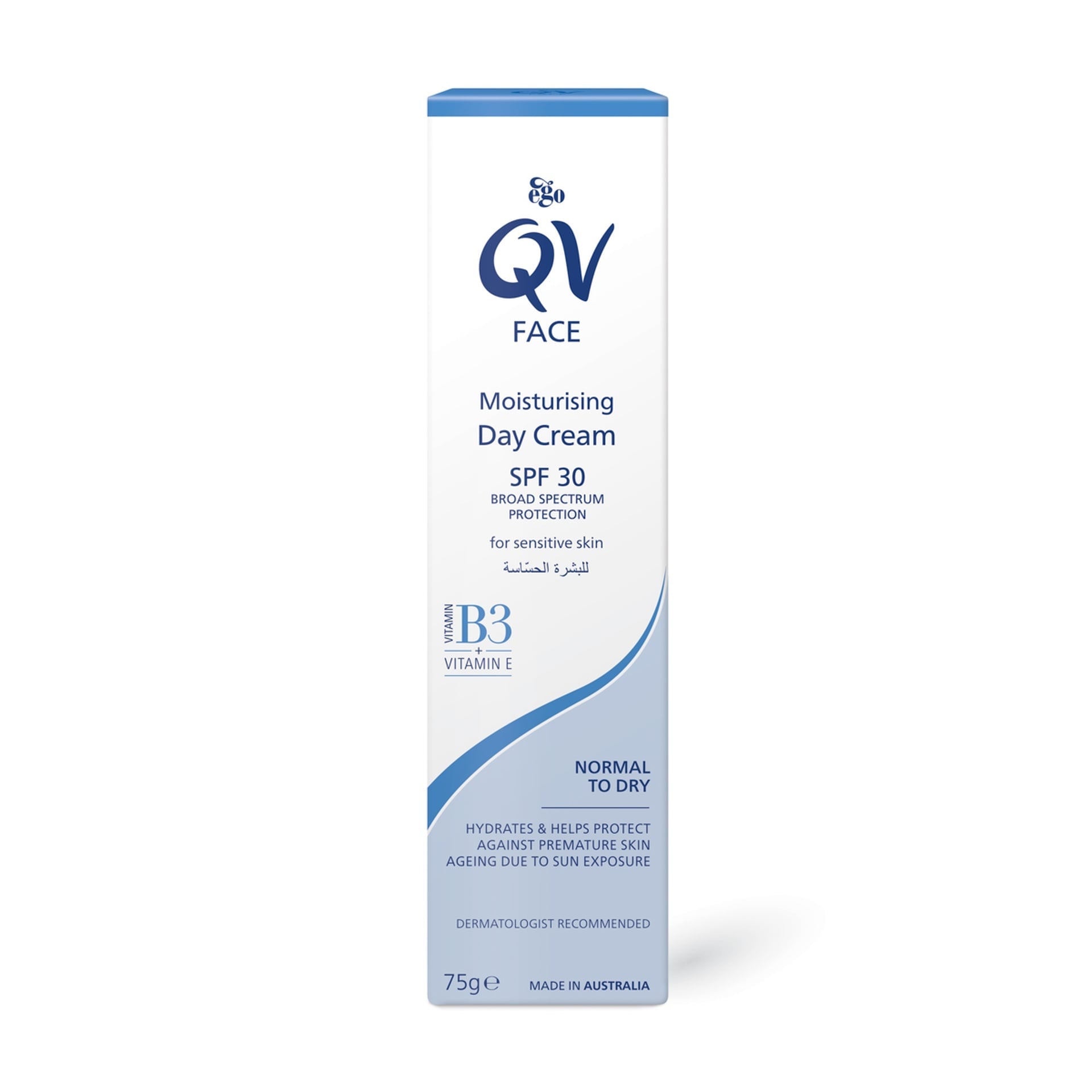 QV Face Moisturising Day SPF 30 – Crème Hydratante Protectrice pour Peaux Sensibles