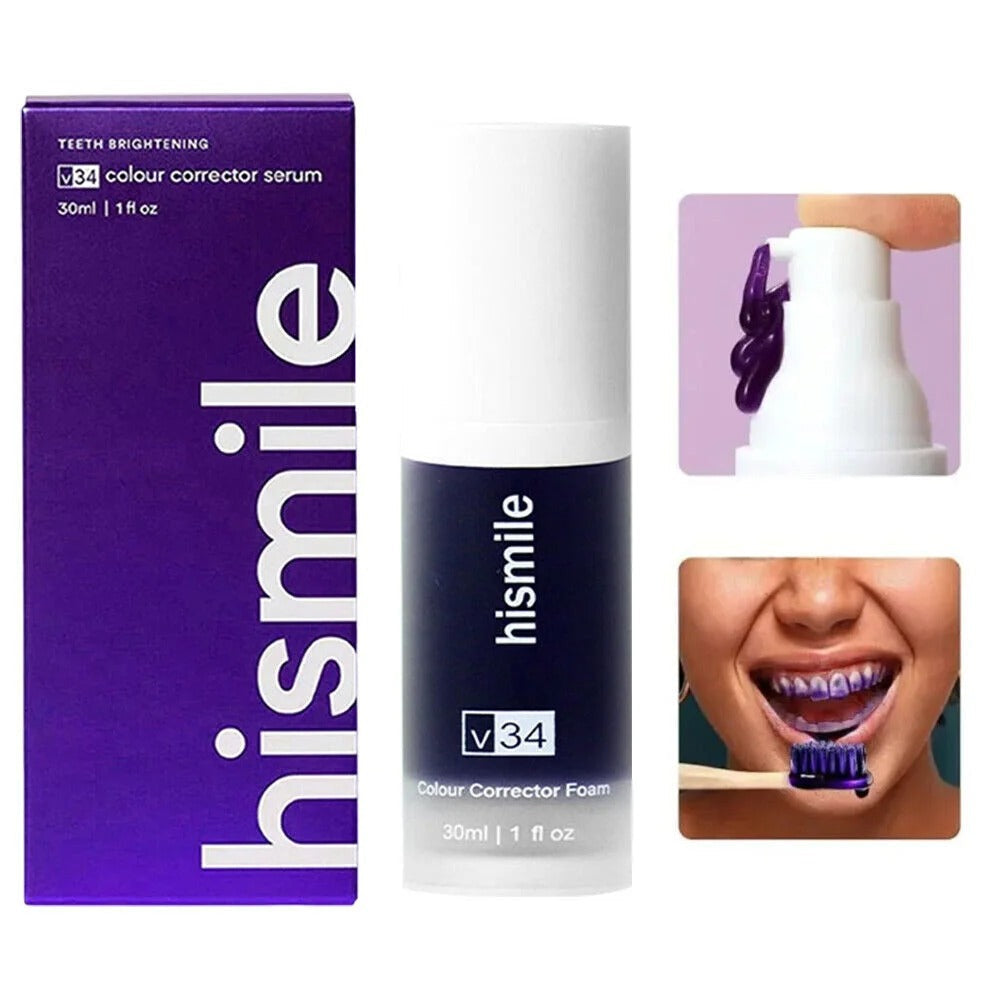 Hismile V34 Tooth Whitening Mousse – Mousse Blanchissante & Correction de Couleur