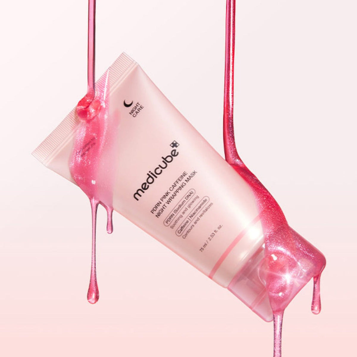 Medicube PDRN Pink Caffeine Night Wrapping Mask – 75 ml | Masque de Nuit Éclat & Hydratation