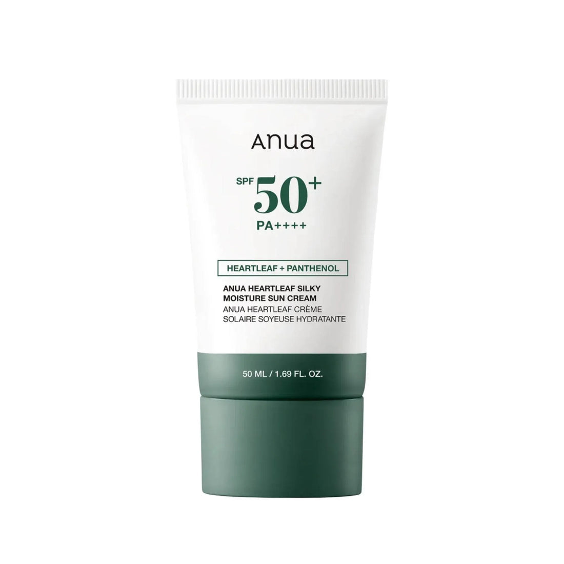 Anua Heartleaf Silky Moisture Sun Cream SPF50+ PA++++ – Protection et Hydratation pour Peaux Sensibles