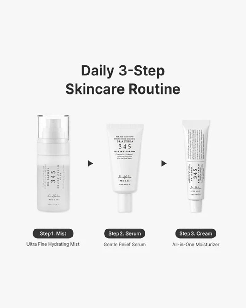 Dr. Althea 345 Relief Travel Kit – Brume, Sérum & Crème Apaisante