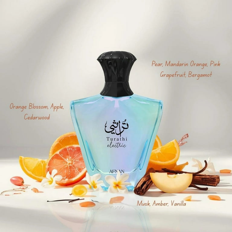Turathi Electric EDP 90ml – Afnan - Parfum Unisexe Citrus, Épices & Bois