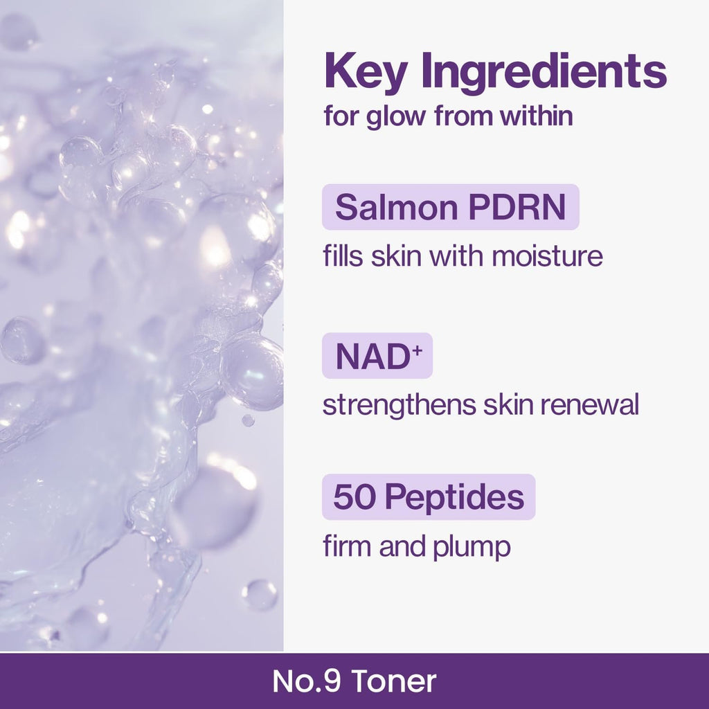Numbuzin No.9 NAD PDRN Glow Boosting Toner – Éclat, Fermeté & Hydratation