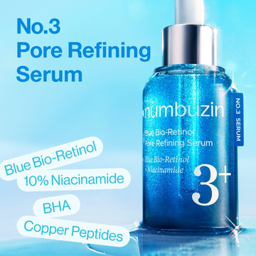 Numbuzin No.3 Blue Bio-Retinol Pore Refining Serum 30ml – Sérum Anti-Pores & Effet Lifting