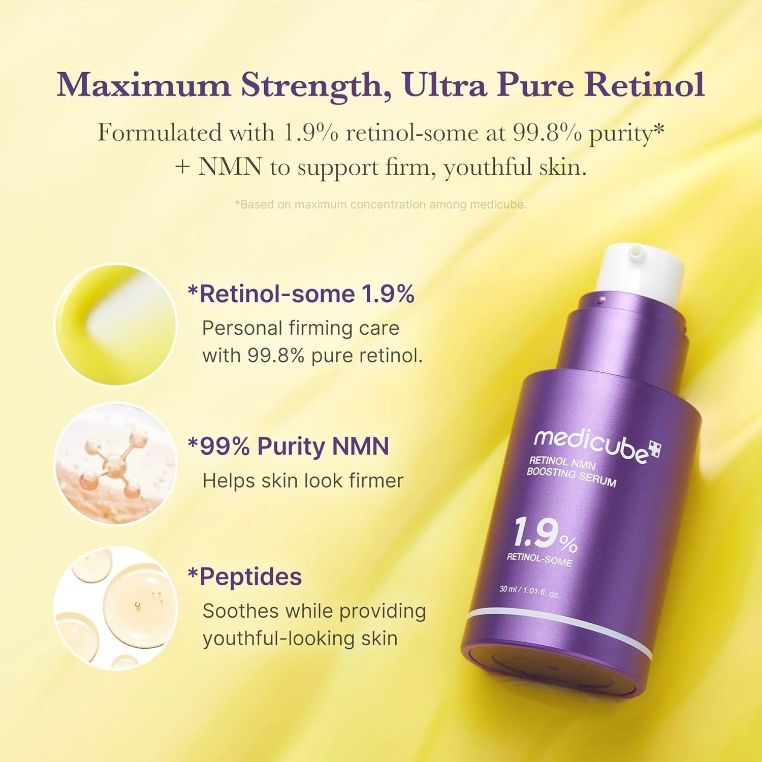 Medicube Retinol NMN Boosting Serum 30ml – Sérum Anti-Âge Raffermissant