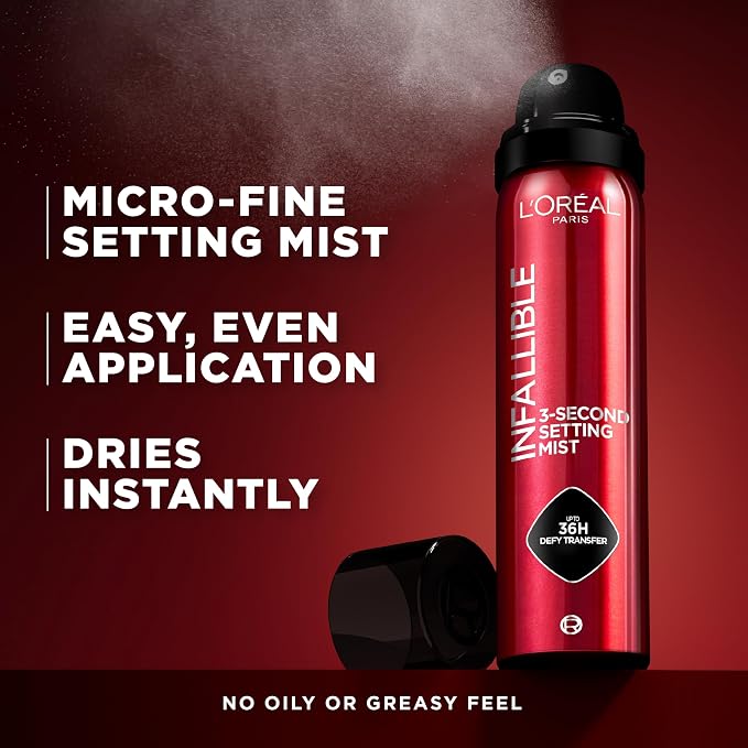 L’Oréal Paris Infaillible 3-Second Setting Spray – Brume Fixatrice 36H 50ml