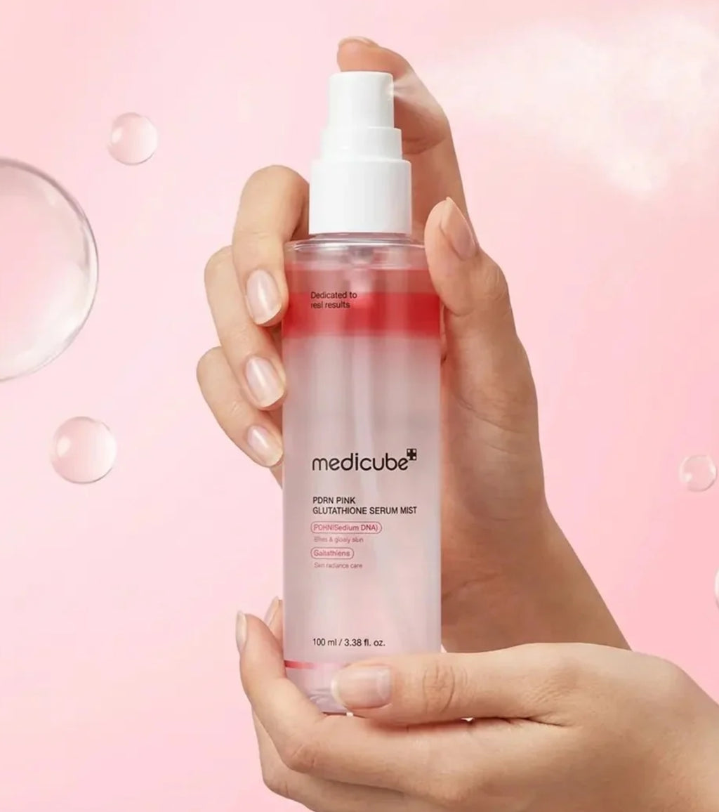 Medicube PDRN Pink Glutathione Serum Mist 100 ml – Brume Sérum Éclat Hydratante