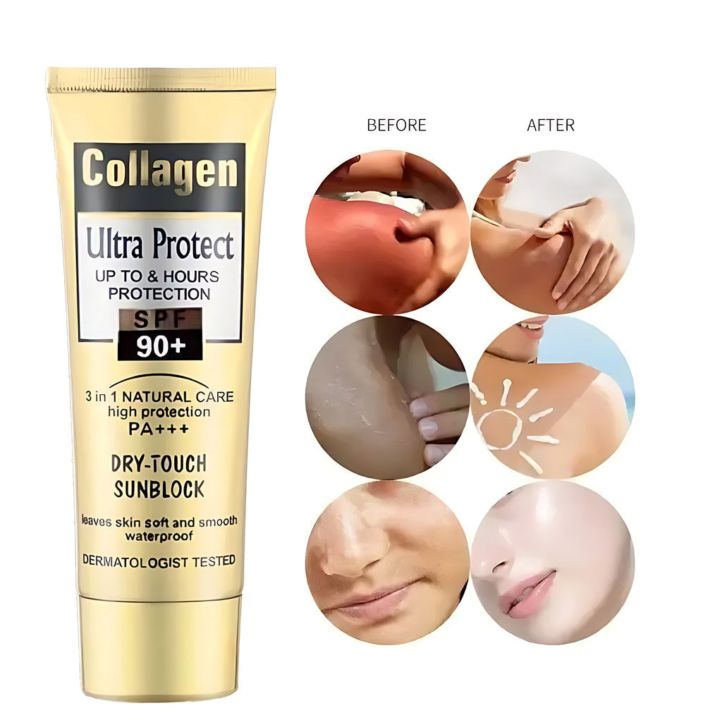 Collagen Ultra Protect Dry-Touch Sunblock SPF 90+ PA+++ 100ml – Protection Solaire Haute Performance