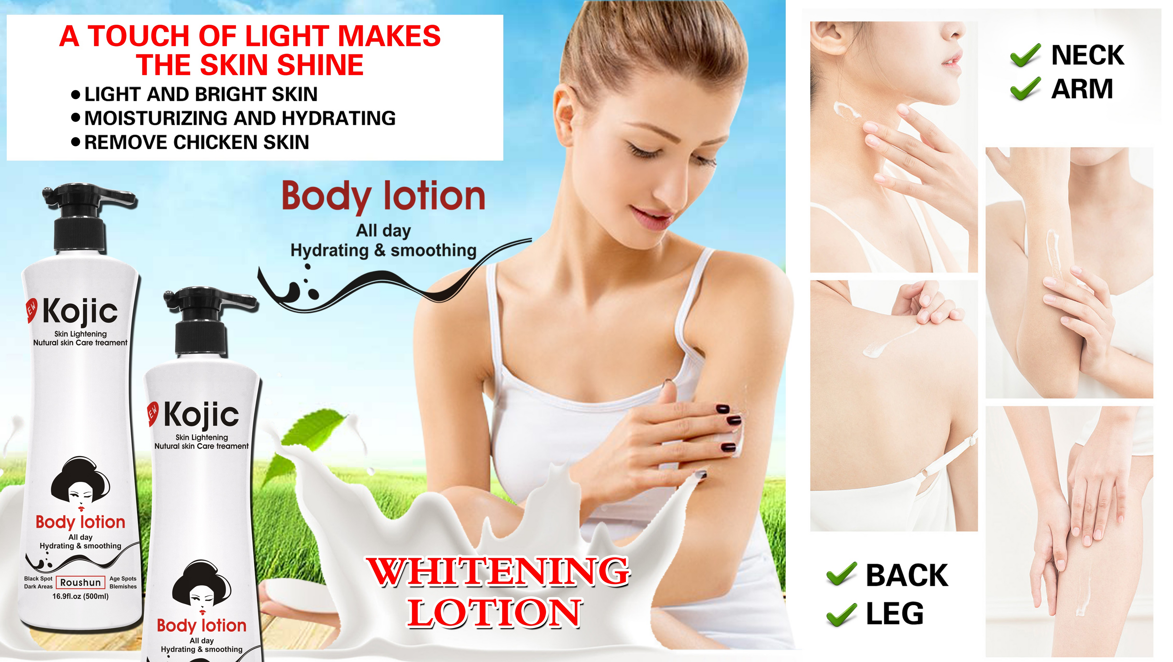Kojic Skin Lightening Natural Body Lotion 500 ml