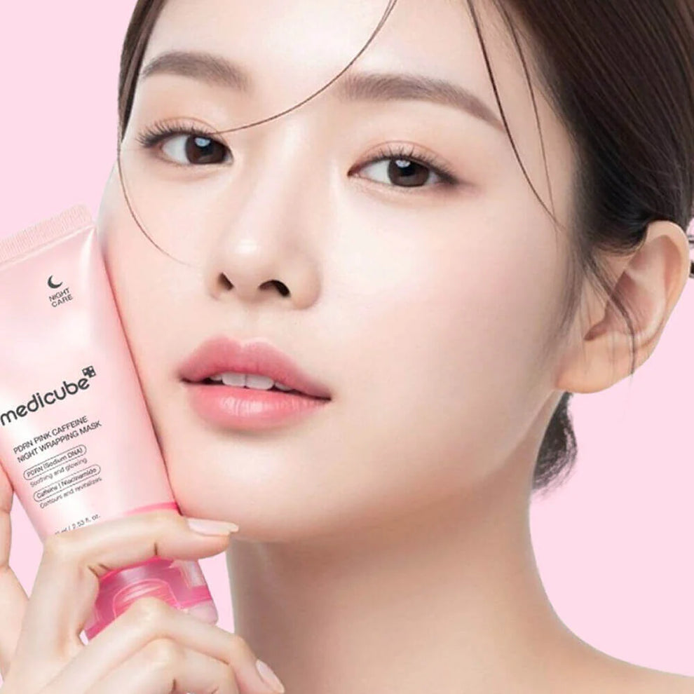 Medicube PDRN Pink Caffeine Night Wrapping Mask – 75 ml | Masque de Nuit Éclat & Hydratation