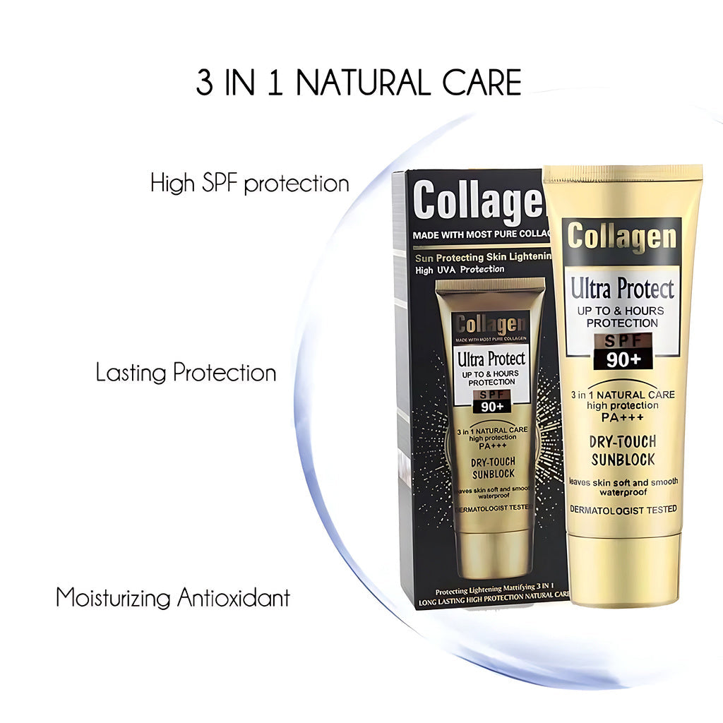 Collagen Ultra Protect Dry-Touch Sunblock SPF 90+ PA+++ 100ml – Protection Solaire Haute Performance