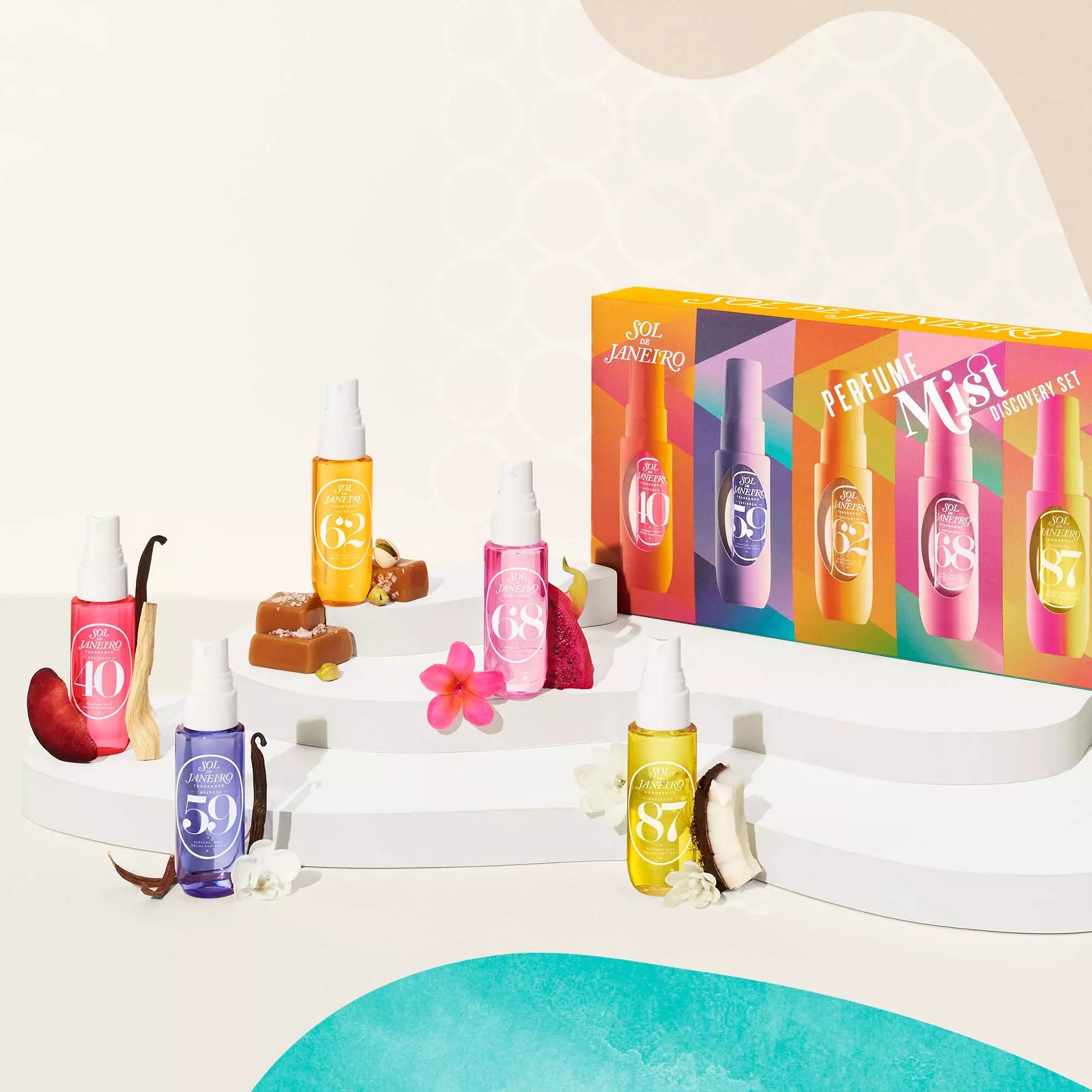 Sol de Janeiro Perfume Mist Discovery Set – Coffret 5 Brumes Parfumées Corps & Cheveux 35ml
