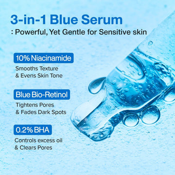 Numbuzin No.3 Blue Bio-Retinol Pore Refining Serum 30ml – Sérum Anti-Pores & Effet Lifting