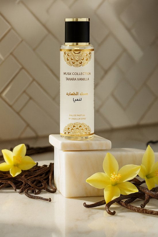 Musk Tahara Body Mist Vanilla – Brume Parfumée Douce, Propre & Gourmande