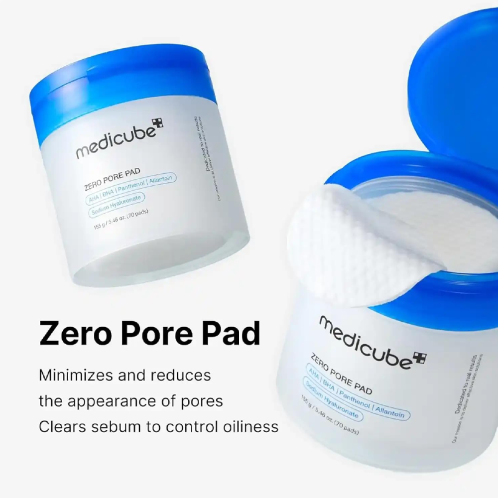 Medicube Zero Pore Pads – Disques Exfoliants & Réducteurs de Pores (70 Pads)