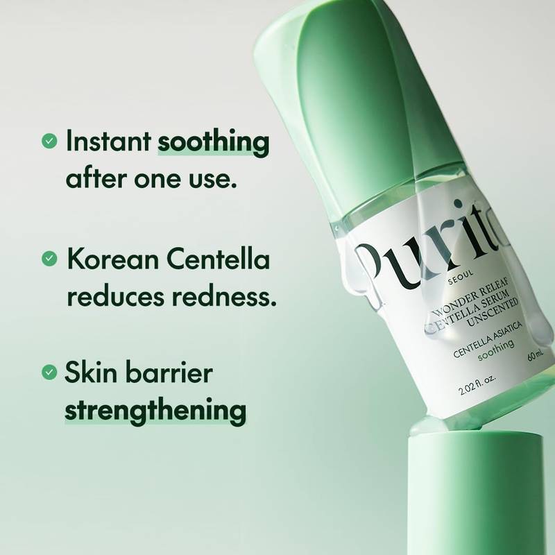 Purito Wonder Releaf Centella Serum – Sérum Apaisant et Réparateur 49% Centella Asiatica 60ml