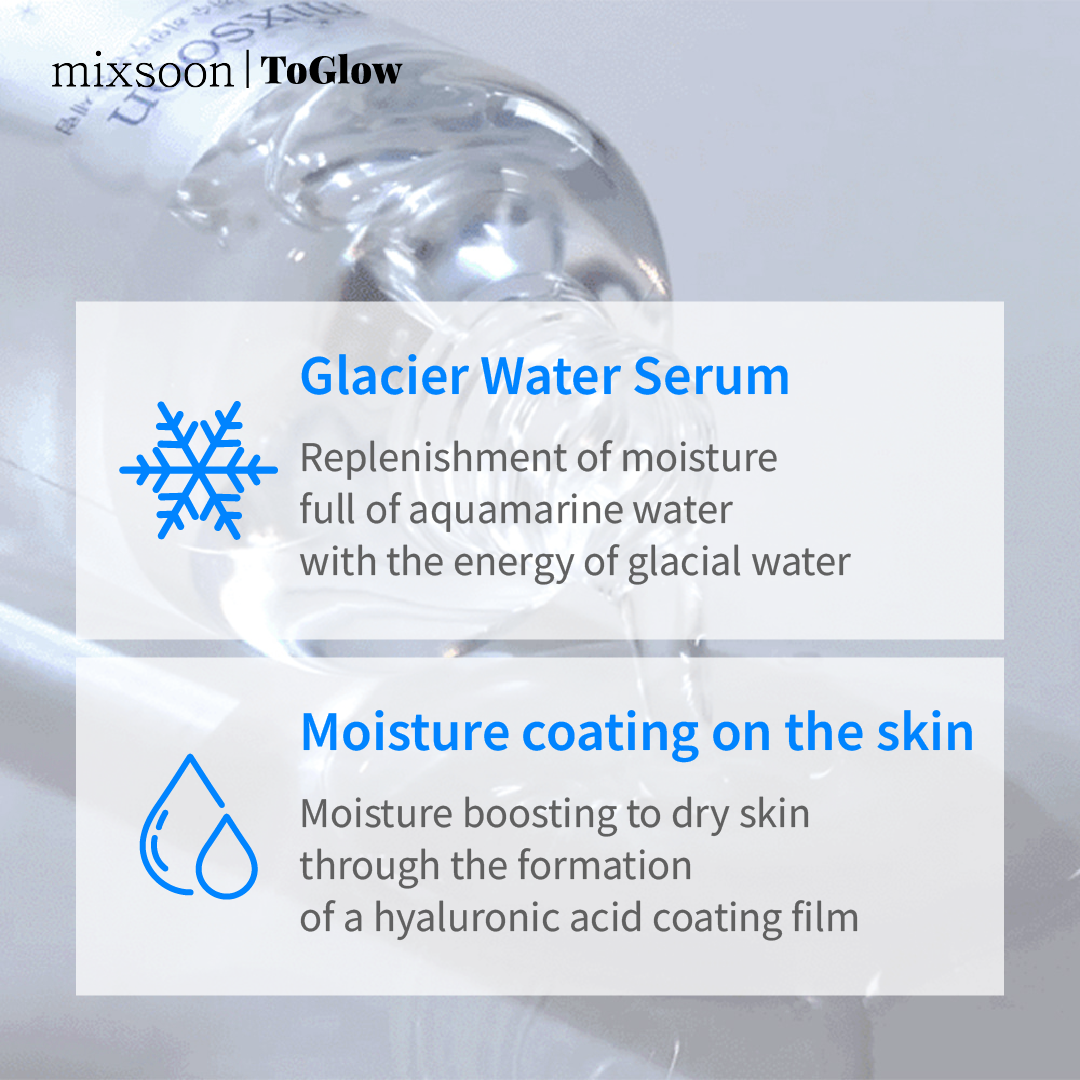 mixsoon Glacier Water Hyaluronic Acid Serum | Deep Hydration Serum with Glacier Water