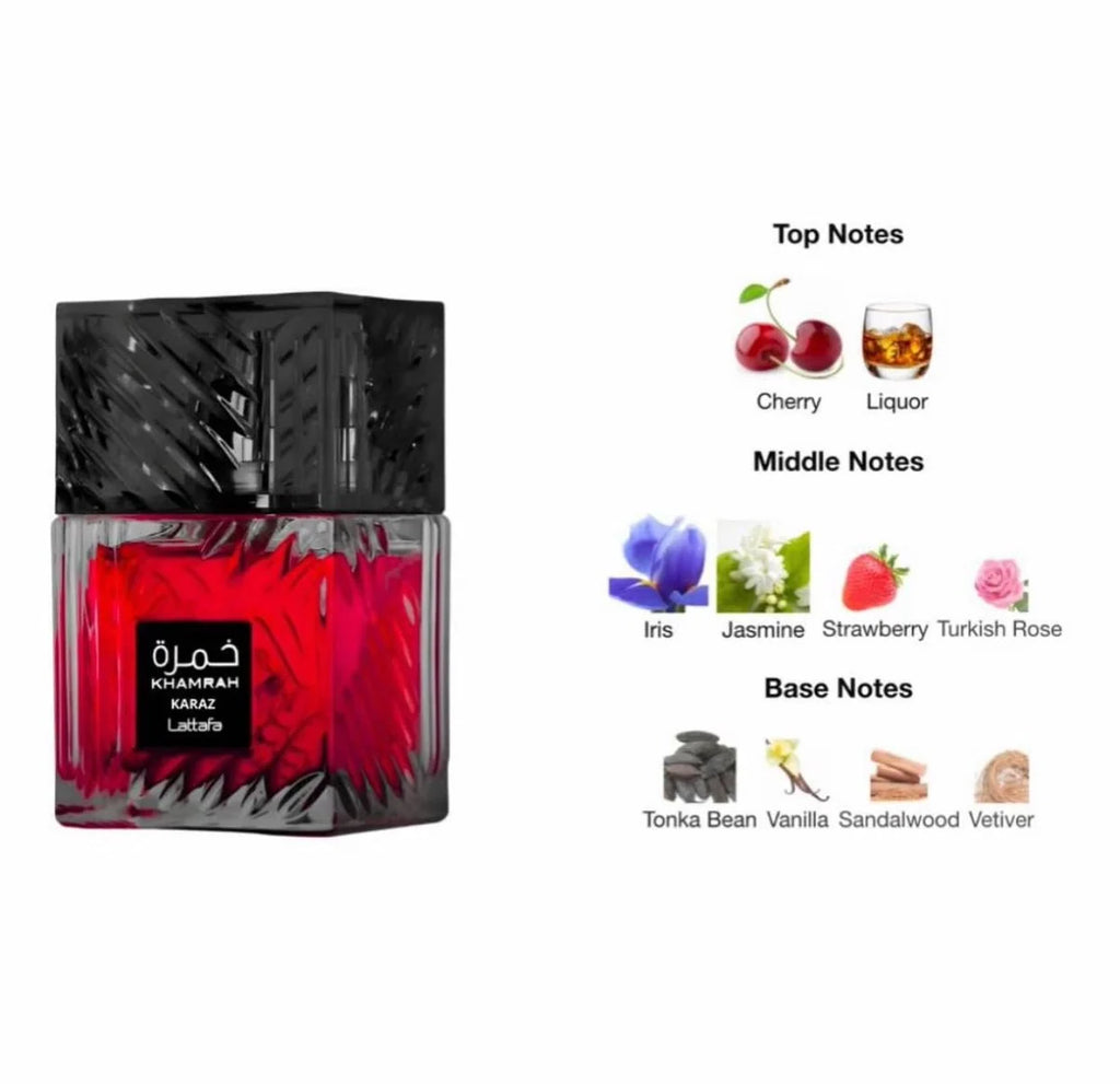 Lattafa Khamrah Karaz Eau de Parfum 100 ml – Parfum Fruité et Gourmand