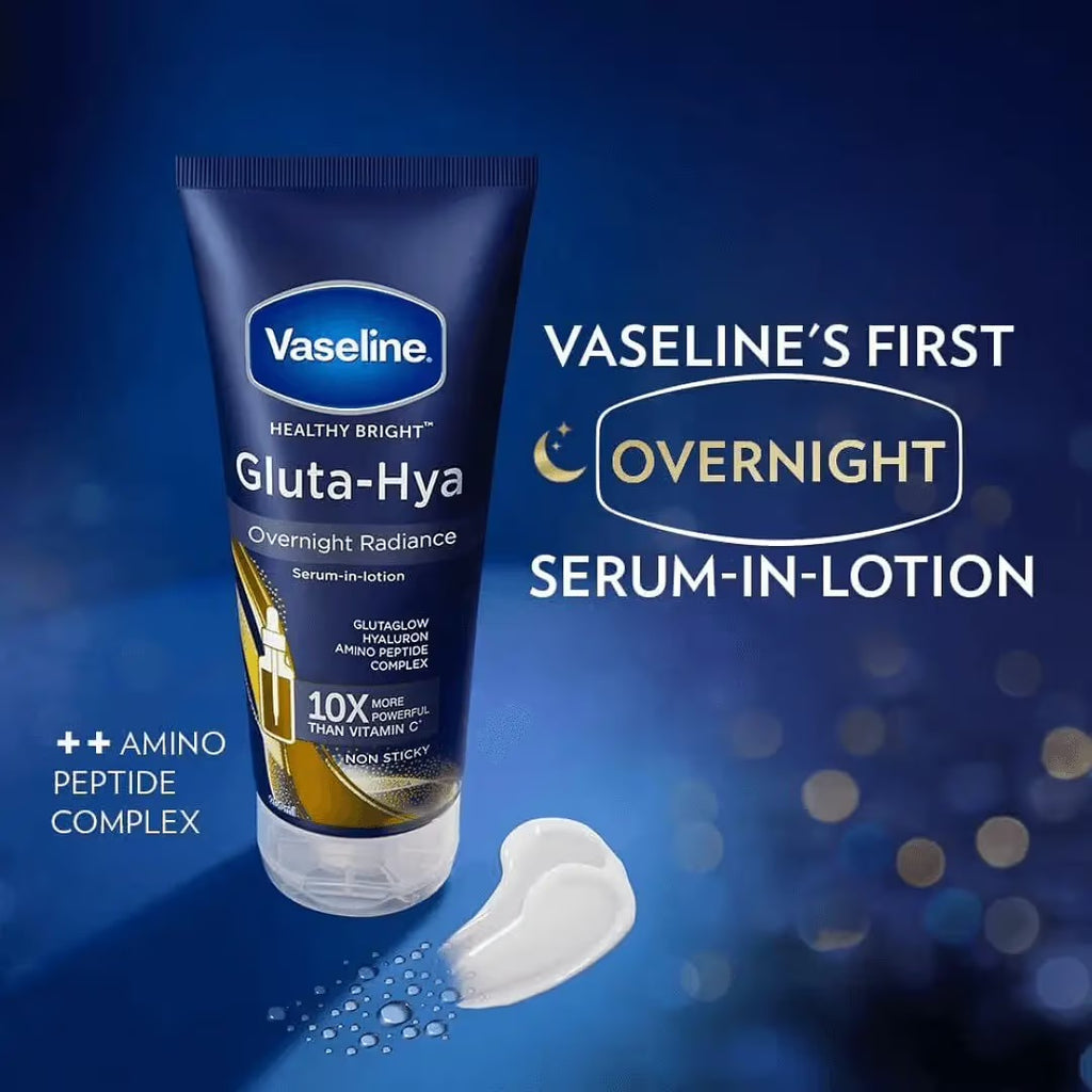 Vaseline Gluta-Hya Overnight Radiance 300 ml – Sérum-Lotion Corps aux Amino Peptides