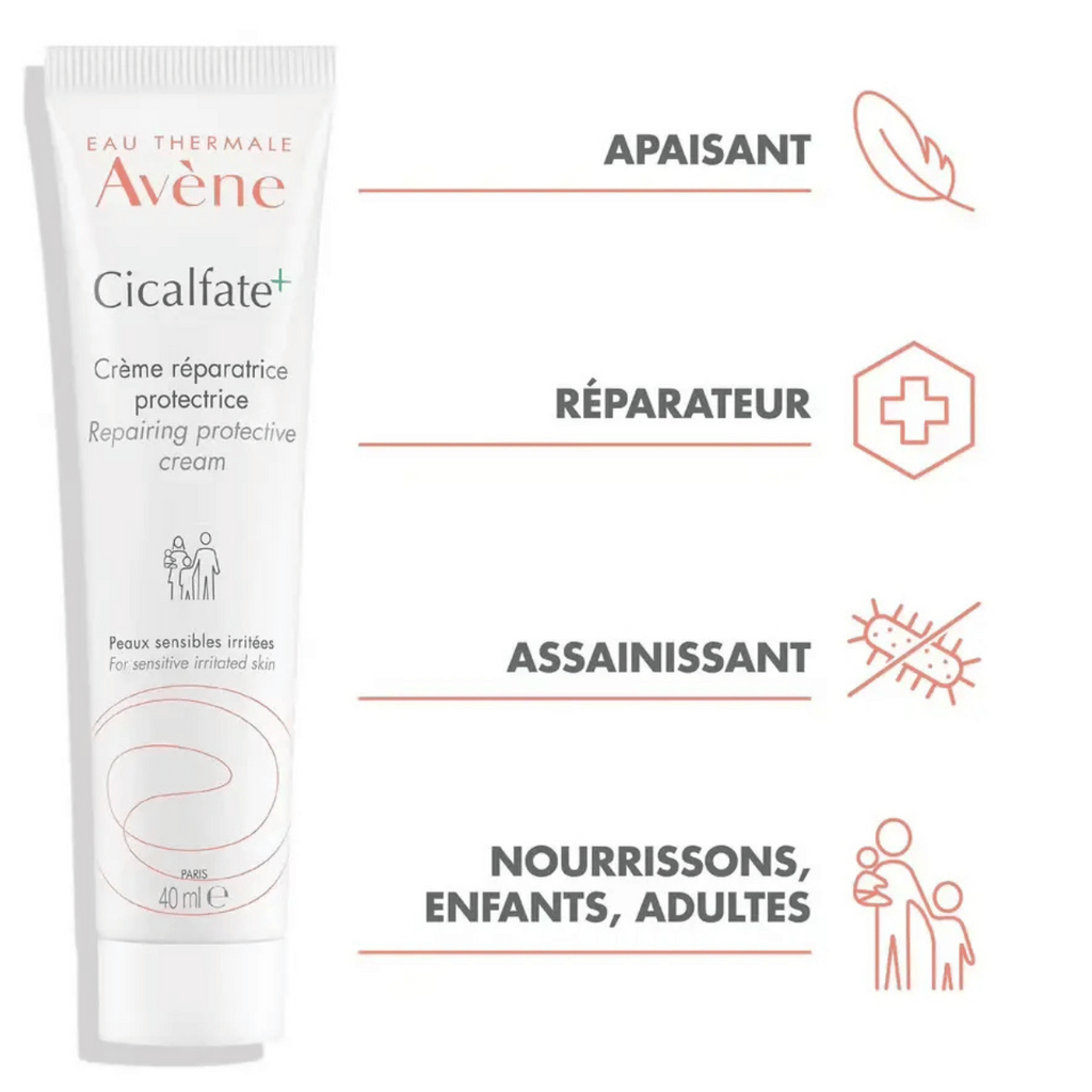 Avène Cicalfate+ Crème Réparatrice Protectrice 40 ml – Soin Apaisant pour Peaux Sensibles